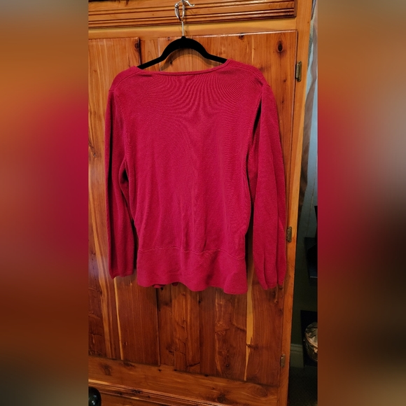 Wrap long sleeve sweater top - Picture 2 of 2